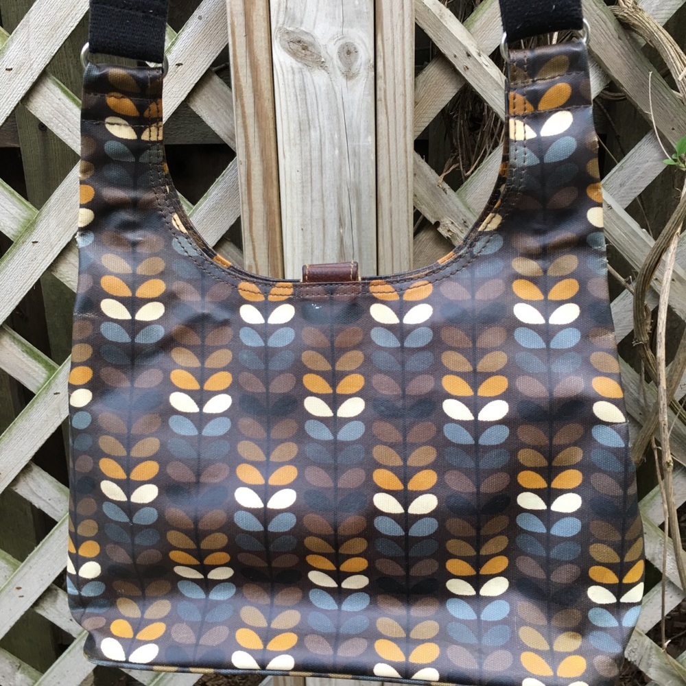 Orla Kiely printed cotton canvas bag.